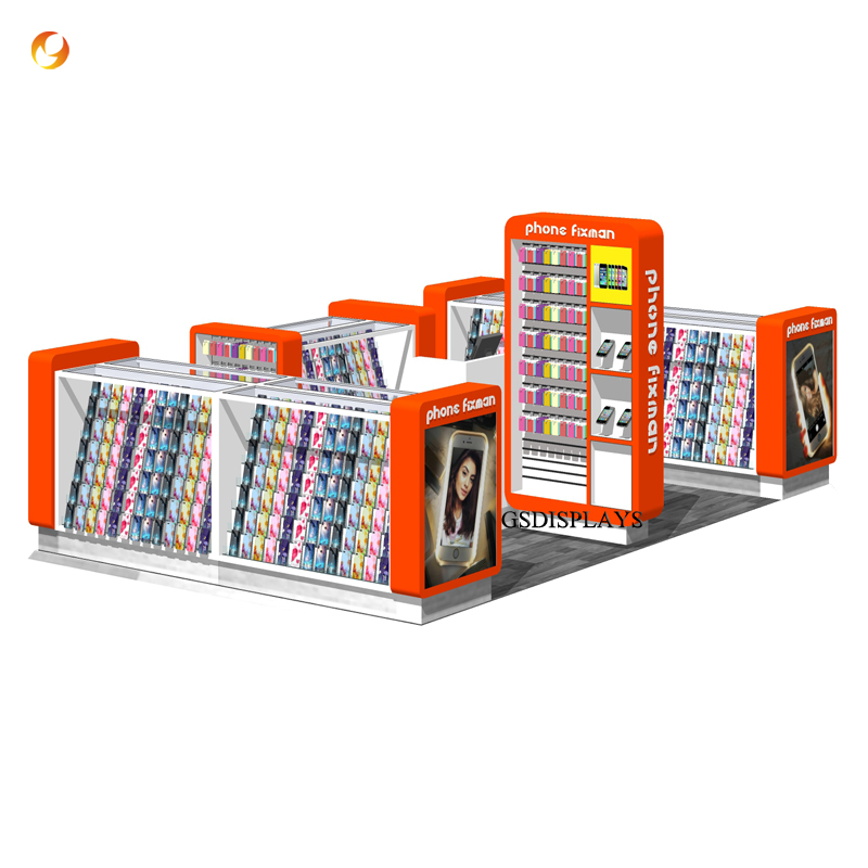 GS-P116 Customized WOOD Mobile Phone KIOSK Store