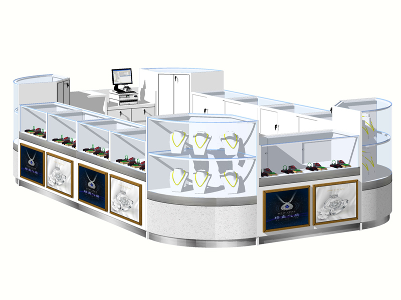 GS-J11 elegant retail shopping mall kiosk design solution